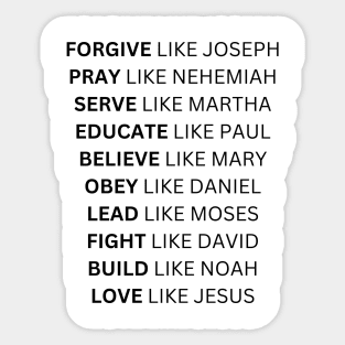 Pray Like Nehemiah Obey Like Daniel Design Sticker